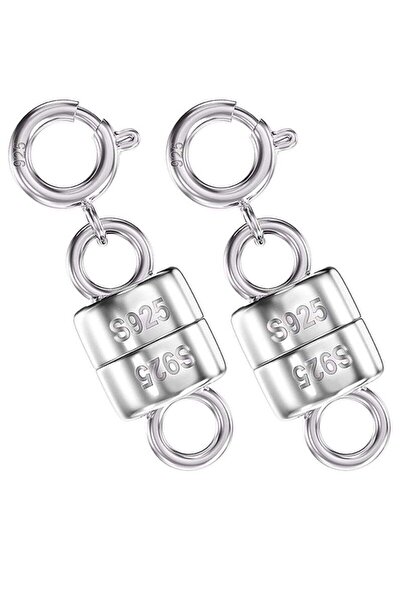 Arabest 925 Sterling Silver Magnetic Necklace Clasps and Closures,Gold and Si...
