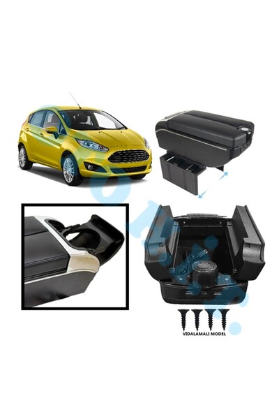 OTO H.İ.T. FORD FİESTA 08-12 UYUMLU KOL DAYAMA KOLÇAK USB'Lİ BARDAKLIKLI ÇİFT...