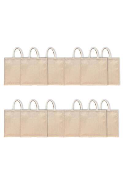 BYFT حقائب تسوق قابلة لإعادة الاستخدام من الجوكو المغلف بطبقة واقية (لون طبيع...