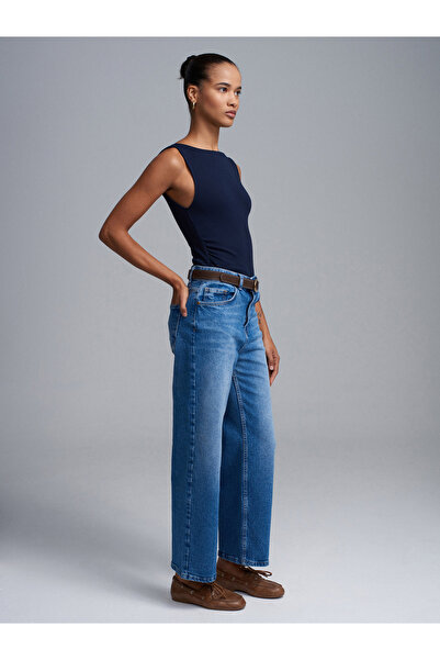 Dilvin 72299 Къси панталони с колан - сини