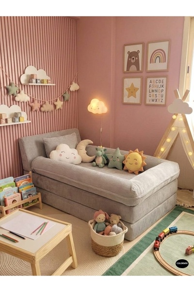 COLORMİX Çocuk Yatağı Çocuk Bazası Çekyat