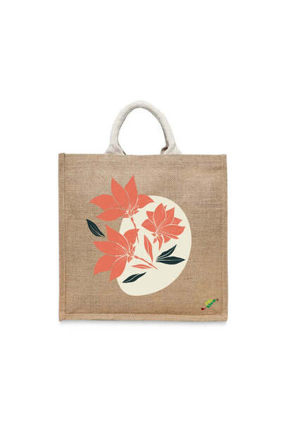 BYFT حقيبة تعليقة - مطبوع حقائب تسوق قطن أنيقة متعددة الاستخدامات بنقشة زهور ...