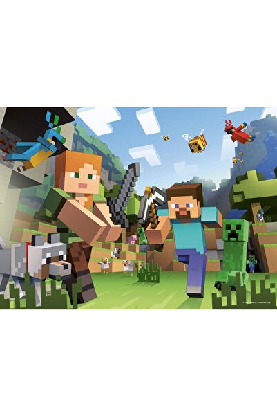 RAVENSBURGER Puzzle 4x100 Piese - Minecraft (Ravensburger-05716)