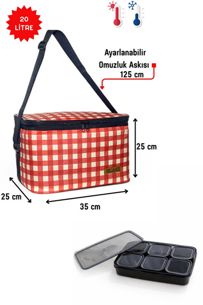 RELIANCE 20 літрів для перенесення їжі, термосумка, сумка для пікніка + конте...
