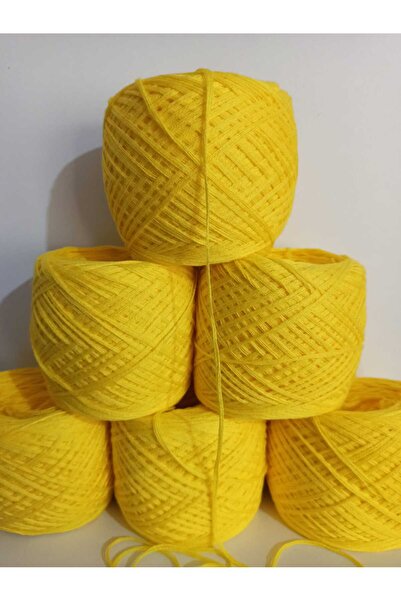 İPEK YÜN İPLİK DÜNYASI Koton (Italian Mercerized) Knitting Yarn (Canary Yello...
