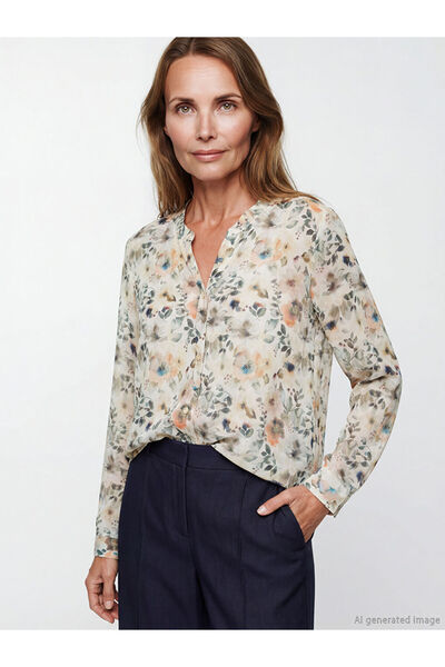 LC Waikiki LCW Grace Karışık Kaçık Yaka Çiçekli Bluz