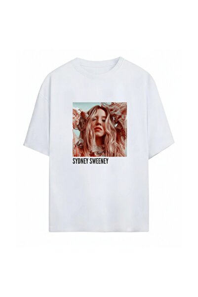 SVART WEAR سيدني سويني مطبوع تي شيرت كبير الحجم للجنسين 100% مكون من قطن قطع