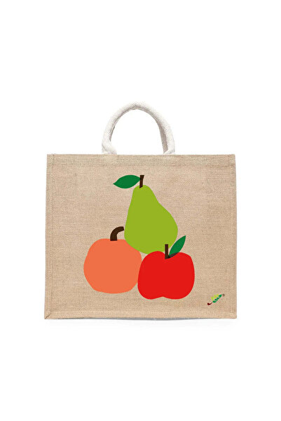 BYFT حقيبة تعليقة - حقيبة قطن أنيقة متعددة الاستخدامات بطبعة فاكهة مطبوع ، طق...