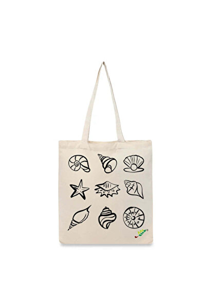 BYFT حقيبة تعليقة - طقم حقائب قطن أنيقة متعددة الاستخدامات مطبوع أحجار المحيط...