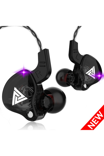 Choice13 AK6-Black NEW QKZ AK6/AERS/AK6 PRO Wired Headphones Dual Drive HiFi ...