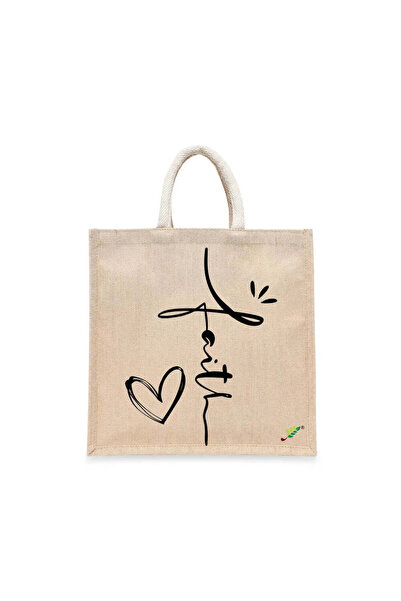 BYFT Tote Bag - Faith Printed Stylish Carry-All Cotton Tote Set of 01