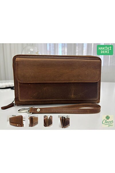 Store Hakiki Deri Şık Mini Çanta ve Cüzdan