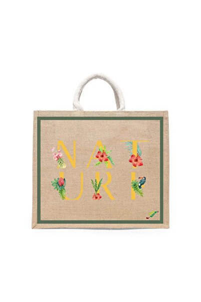 BYFT حقيبة تعليقة - حقيبة تسوق قطن أنيقة متعددة الاستخدامات مطبوع طبيعية، طقم...