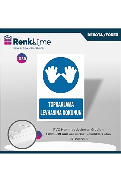 renklime Warning Sign - Touch the Grounding Sign