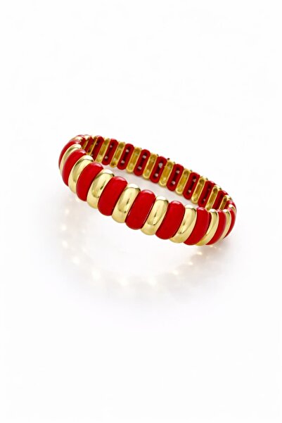 CHARMLUCKY Red Rubber Bracelet