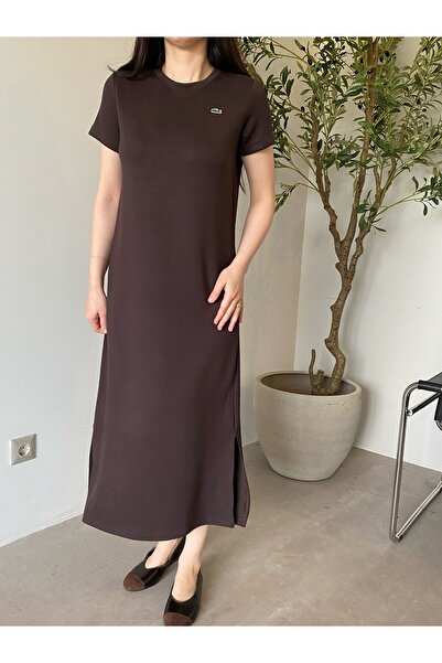 Bade Butik Soft Basic Dress with Coffee Logo