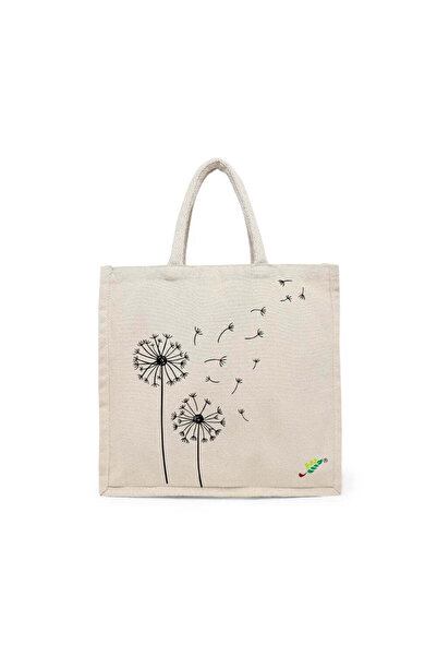 BYFT حقيبة تعليقة - حقيبة تسوق قطن أنيقة متعددة الاستخدامات مطبوع الهندباء، ط...