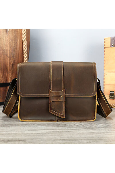 delis Men's briefcase, Aderin, genuine Leather