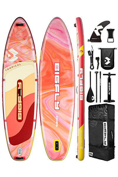 SavaBoards Tropical Orange Touring Paddle Board SUP Seti 335x86x15 cm