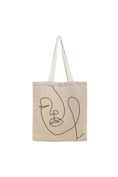 BYFT حقيبة تعليقة - مجموعة حقائب تسوق قطن أنيقة مطبوع من لاين أوف بينج، قطعة ...