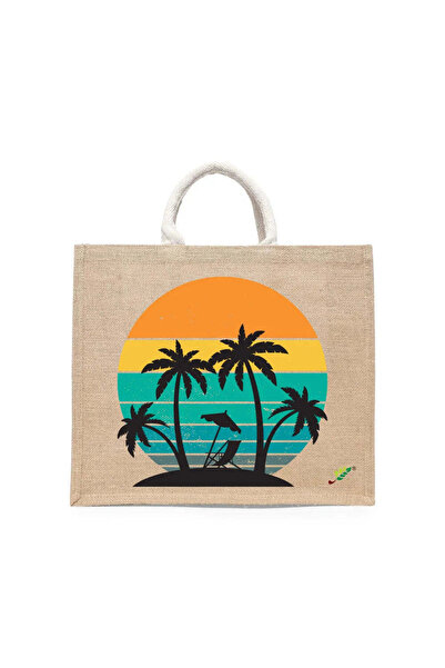 BYFT حقيبة تعليقة - طقم حقائب تسوق قطن أنيقة متعددة الاستخدامات مطبوع غروب ال...