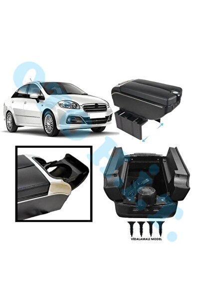 OTO H.İ.T. FİAT LİNEA UYUMLU KOL DAYAMA KOLÇAK USB'Lİ BARDAKLIKLI ÇİFT AÇILIR...