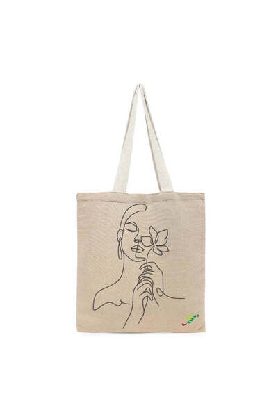 BYFT حقيبة تعليقة - مطبوع حقائب قطن أنيقة متعددة الاستخدامات بنقشة زهور، مكون...