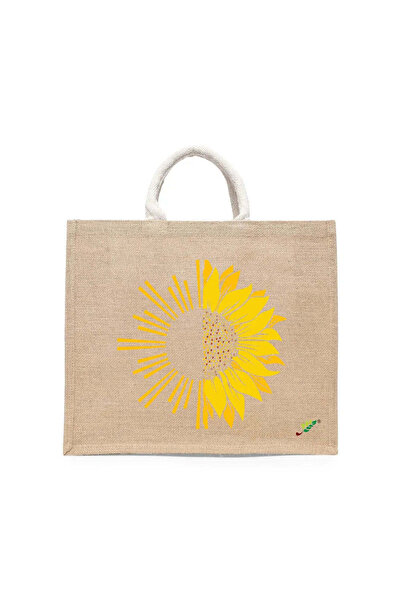 BYFT حقيبة تعليقة - حقيبة تسوق قطن أنيقة متعددة الاستخدامات مطبوع عباد الشمس،...