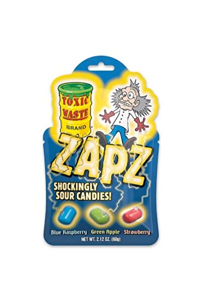 Toxic Waste Zapz Blue Raspberry Green Apple Clear Cheese 60 g
