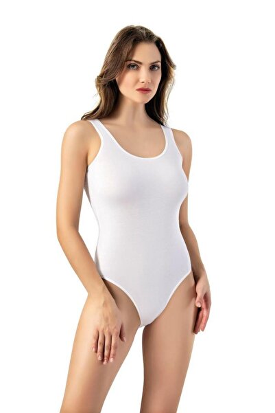 KOTA Γυναικείο ολόσωμο κορμάκι 3 τεμαχίων σε λευκό χρώμα με φαρδιά τιράντες κ...