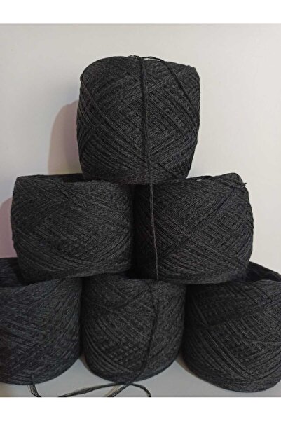 İPEK YÜN İPLİK DÜNYASI Koton (Italian Mercerized) Knitting Yarn (Dark Anthrac...