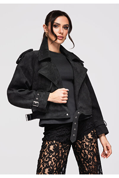 OMBRE Women's Jacket OW-JAFL-0112 - Elegant Jacket Black