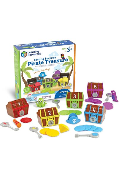 Learning Resources Sorting Surprise Pirate Treasure - 30 Pieces, Ages 3+