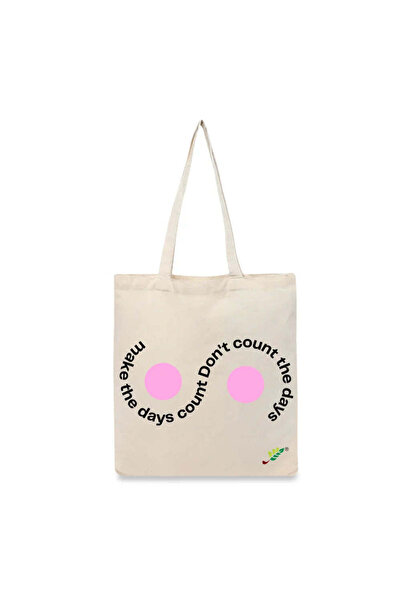 BYFT Tote Bag - Make the days count, Don't count the days Printed Carry-All C...
