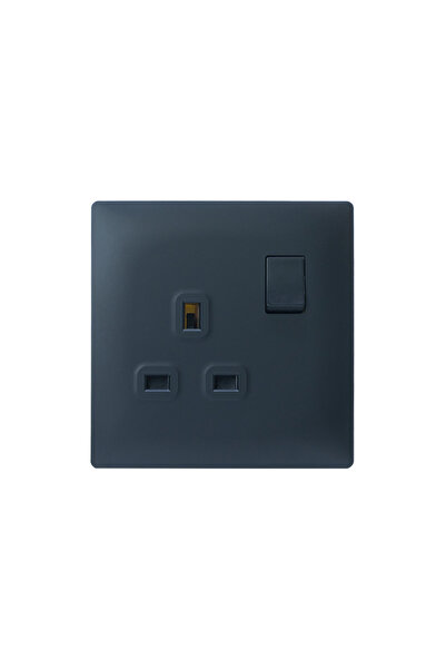 Genaric Switch & Socket 13A 1 Gang SP - Black