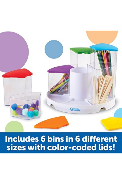 Learning Resources Create-A-Space See-Thru Spinning Bins