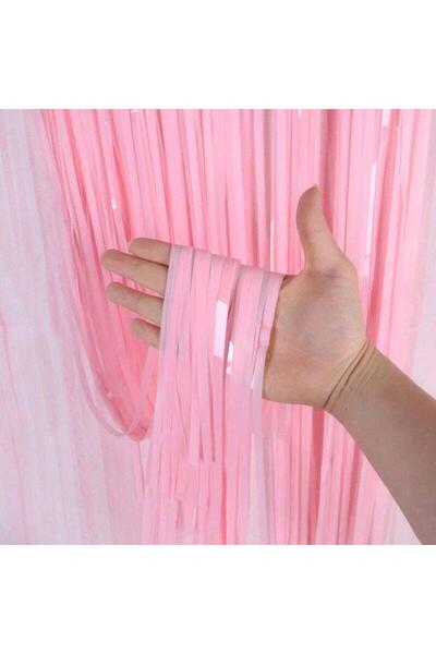 Nemere Soft Pink Tasseled Door Curtain - Party, Baby Shower, Gender Reveal Pa...