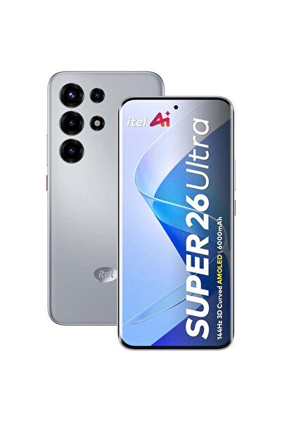 İtel S26 Ultra Dual SIM Moonstone Silver 8+8GB RAM 256GB 4G - Middle East Ver...