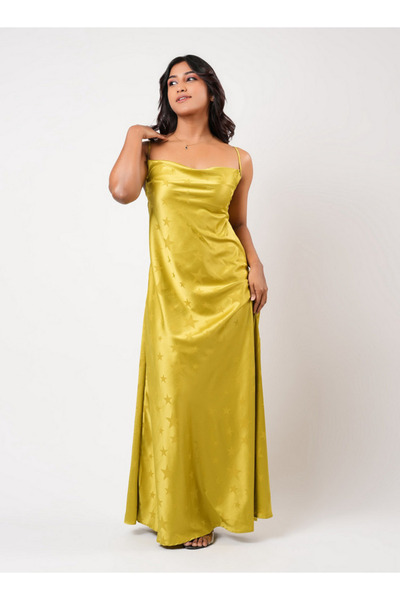 Aadaraya Sleeveless Star Print Maxi Night Gown