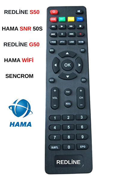 SNRELK Hama Snr 50s Hama Wifİ Redline S50-G50 S55 Uyumlu Uydu Alıcısı Kumandası