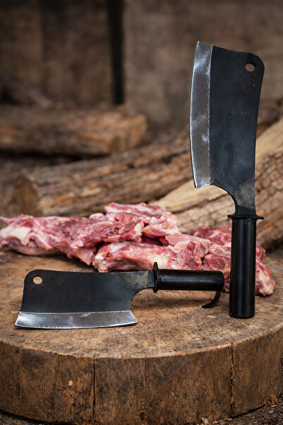 EKSTRA 1.Kalite Çelik Kasap Satırı Profesyonel Et Kemik Kesme Satırı Dayanıkl...