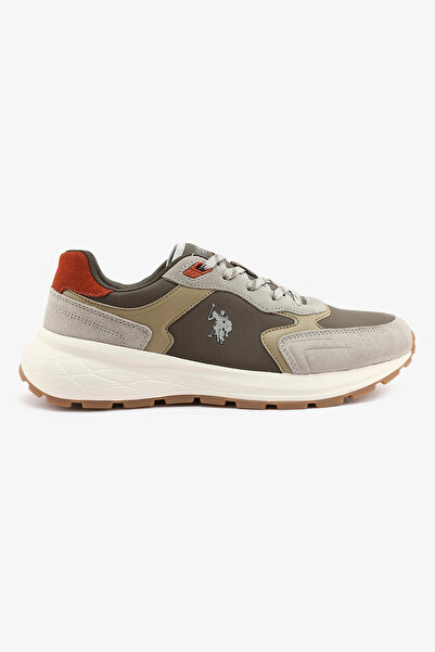 U.S. Polo Assn. Men's Khaki Low-Top Canvas Sneakers - Iconic Branding for a C...