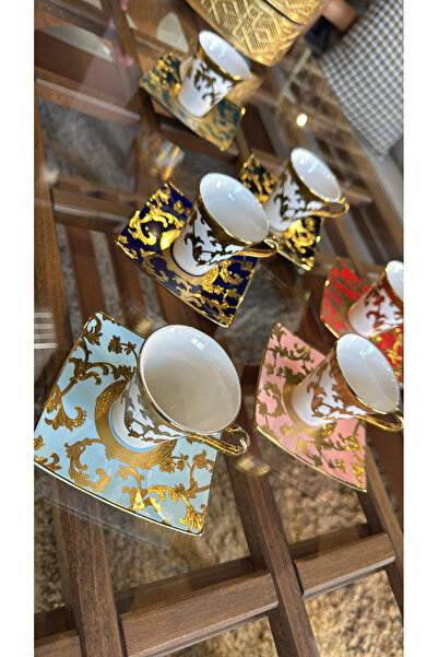 hediye Esterhomedecor 6 Person Porcelain Coffee Cup Set