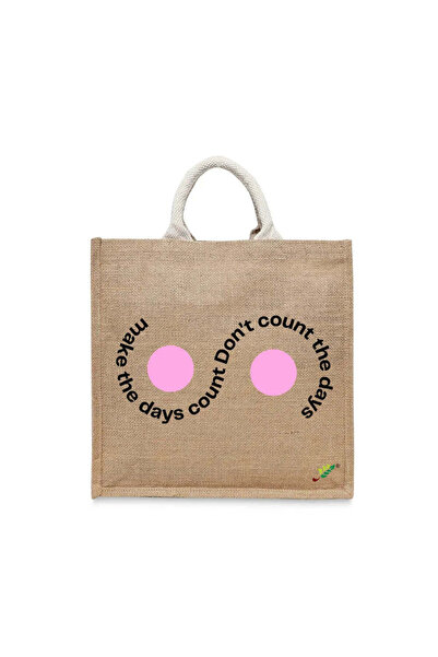BYFT Tote Bag - Make the days count, Don't count the days Printed Carry-All C...