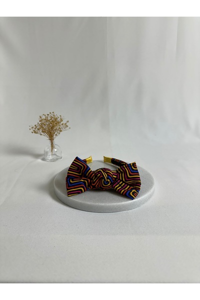 MegssStore Patterned Bow Crown Hair Band