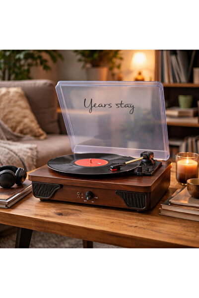 Cosfer Years TT06 Stay Koyu Kahve Renk Elektrikli Pilak Çalar – Bluetooth Öze...