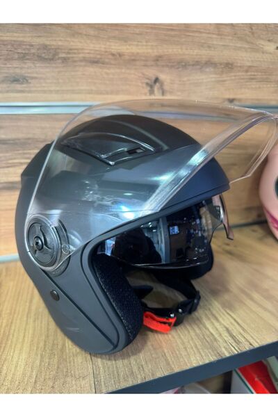 Oso Polar Mat Siyah Açık Kask