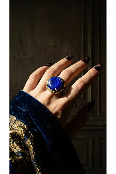 Dorvina Bronze Jewelry Authentic Navy Blue Antique Round Cut Adjustable Vinta...