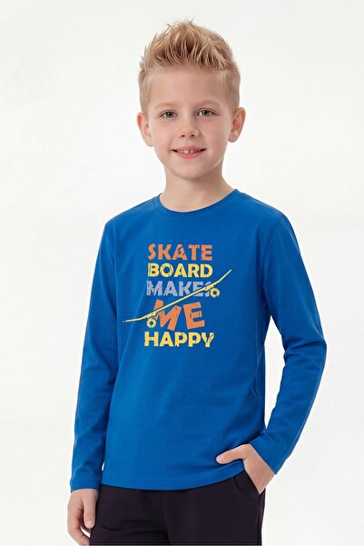 FYK KİDS Φούτερ για αγόρια με στρογγυλή λαιμόκοψη, μακριά μανίκια και λεπτομέ...