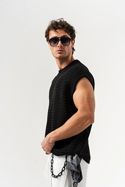 go gang own Αιθέριο μπλουζάκι πλεκτό χωρίς μανίκια με λαιμόκοψη ποδηλατικού τ...